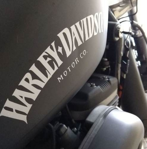 Adesivo Harley Davidson Iron 883 Cinza Prata Tanque 02 Peças