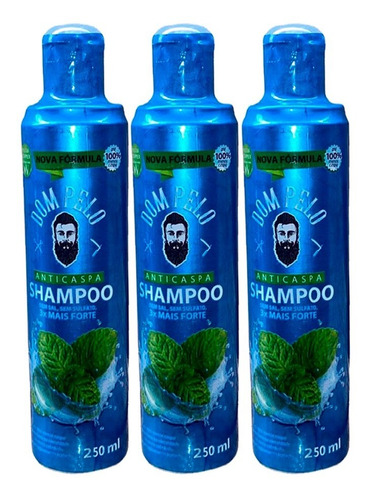 Shampoo Anticaspa Dom Pelo 3 Em 1 - 3x300ml