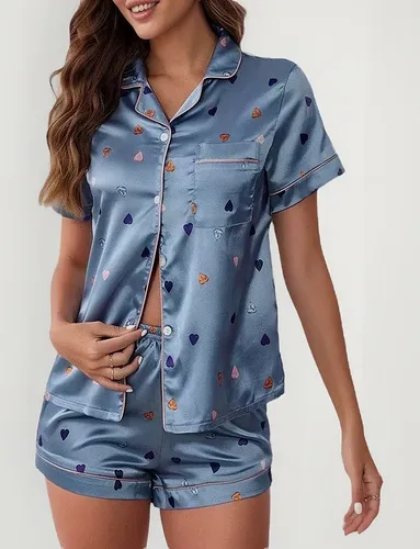 Conjunto De Pijama De Seda Satinada Para Mujer, Ropa De Dorm