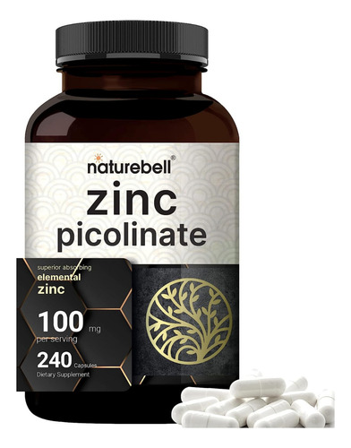 Picolinato De Zinc Mineral 100 Mg Pastillas Cabello Potente
