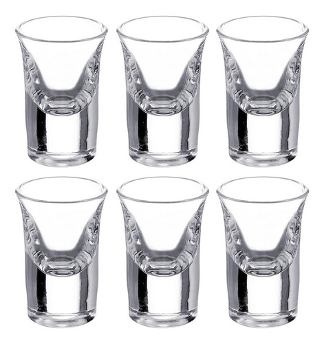 Imagen 6 de 7 de Juego De 6 Vasitos Tequileros Vidrio Caballito Combo Tequila