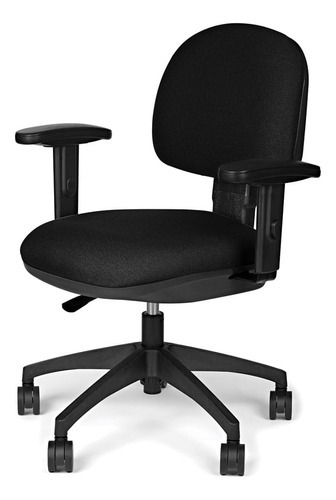 Cadeira Secretária Marelli Active 703 Preta Com Estrutura Pr Cor Preto Material do estofamento Estofado