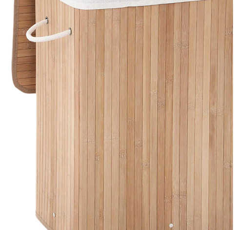 Cesta De Lavandería De 72 L Con Tapa Abatible Para