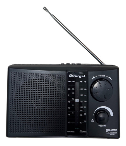 Radio Target Portátil Bluetooth/usb/4 Bandas Am/fm/sw1/sw2