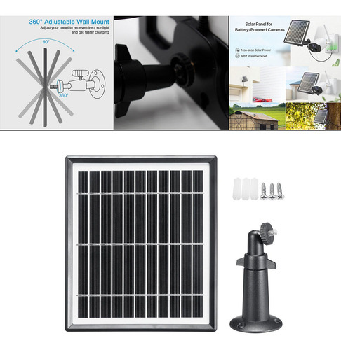 Imagen 5 de 12 de Cargador De Batería De Panel Solar De 50w 12v Con Soporte