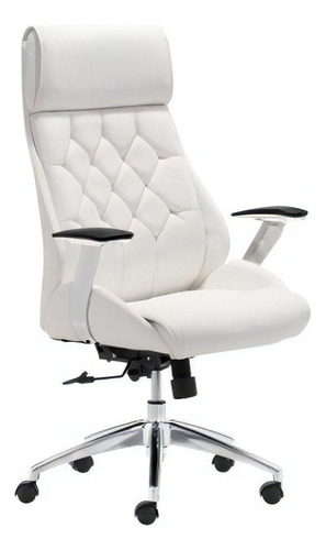 Silla De Oficina Modelo Boutique - Blanca Këssa Muebles. Color Blanco Color de la estructura de la silla Blanco Color del asiento Blanco Diseño de la tela Liso