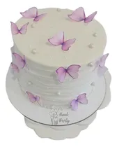 Comprar Mariposas Comestibles Lilas En Lámina De Arroz X20 Unidades