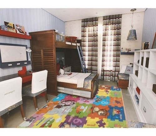 Tapete Infantil Educativo Atividades Duplo 120x90 Gigante