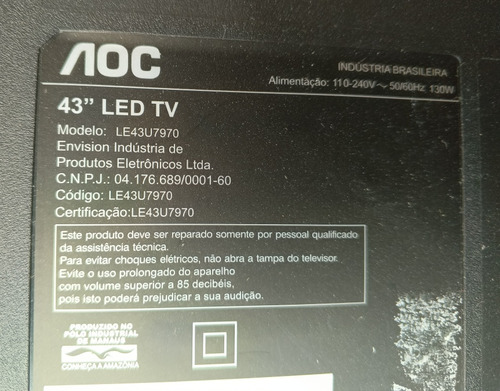 Tv Aoc 43 Polegadas 