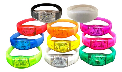 1000 Unid. Pulseira Led Ativa Com Batida Da Musica Balada