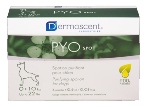 Pyo Spot 4 Pipetas 1.2 Ml Perros 10 A 20 Kg Dermoscent