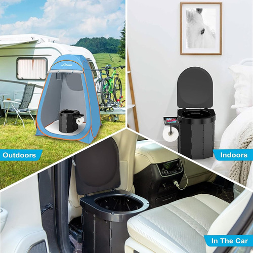 Inodoro Portatil Camping Plegable Senderismo Viaje Acampar