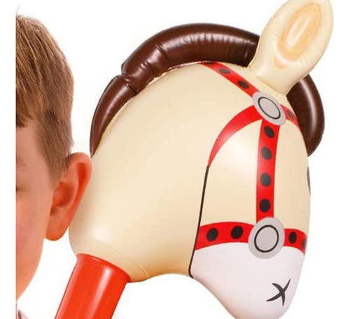 2 Caballo Inflable De Juguete Para Niños, Juguete Rojo