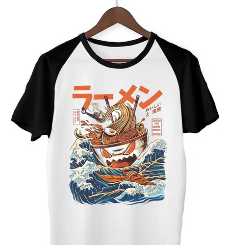 Remera Ramen Noodle Comida Japonesa Olas Ranglan