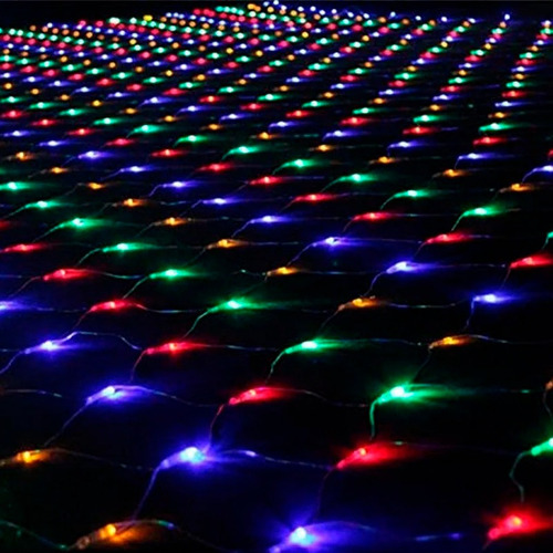 Red Luces Led Navideñas Multicolor 320 Focos 160x180 Cm 6 Pz