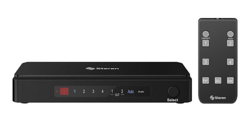 Steren Selector Hdmi 4k De 4 Entradas Y 2 Salidas