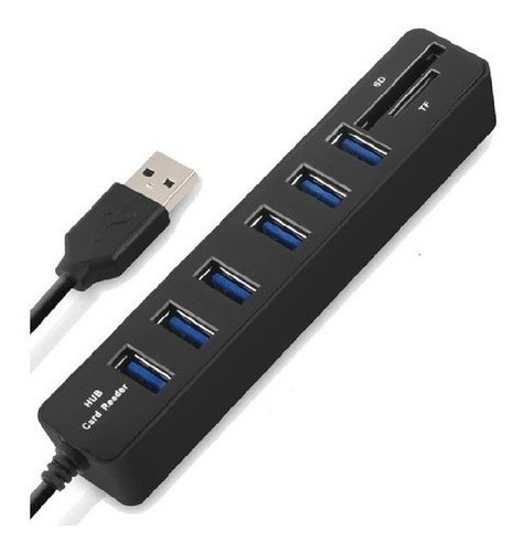 Leitor De Cartão Sd E Tf E 06 Usb Auxiliar Extensão De 90 Cm