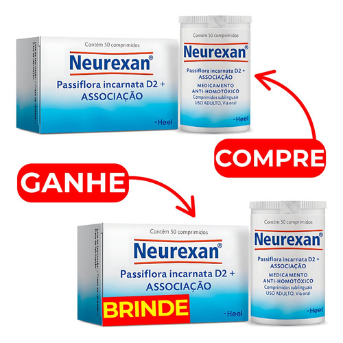 Neurexan 50 Comprimidos - Ganhe + Uma Caixa De Brinde 50cp
