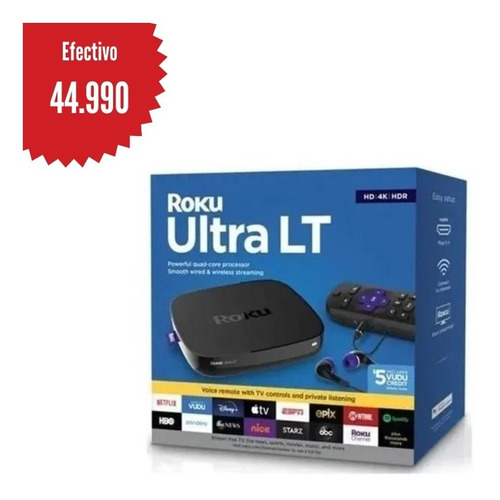 Imagen 1 de 7 de Roku Ultra Lt (4662rw) Smart Tv Con Audifonos - Phone Store