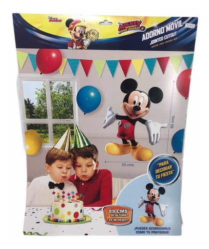 Adorno Movil Mickey Mouse Figura Fiesta Decoracion Cumple Gm