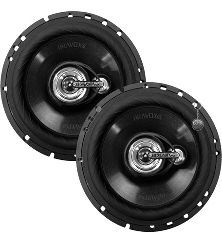 Par Alto Falante Triaxial Bravox 6 Tr6u 120w Rms 240w Preto