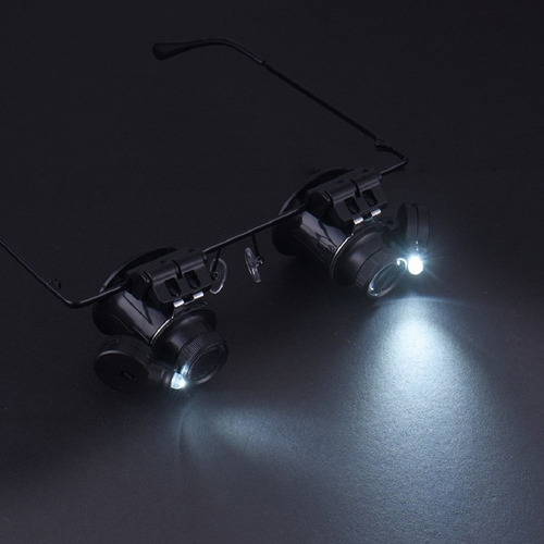 Lupa Binocular Con Luz Led Para Reparación Manos Libres