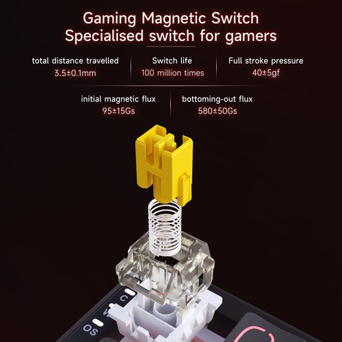 Teclado Mecánico Ak680 Max Rgb 8k Eje Magnético Para Deporte