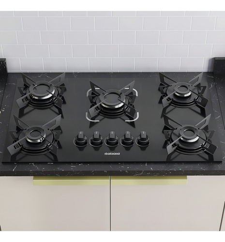 Fogão Cooktop - Itatiaia Electra 127/220v Cor Preto - 5 Queimadores