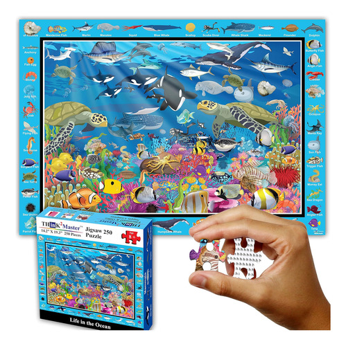 Atractivo Puzzle Marino Think2master Ocean Life, 250 Piezas
