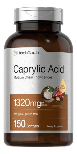 Ácido Caprilico Acid Caprylic 1320mg Candida 150 Capsulas Bl