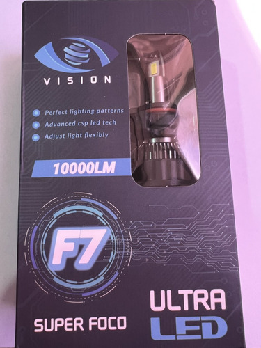 Par Lâmpada Ultra Led H16 Vision F7 10000lm Cada 20000lm Par