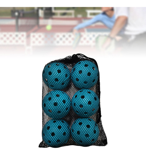 Bolas De Pickleball Ao Ar Livre, Pacote De 6 Bolas De Azul