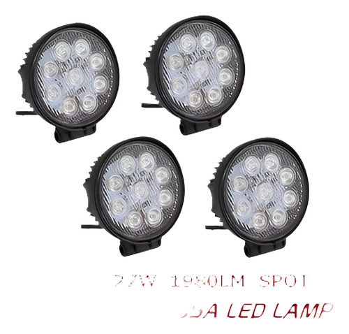 Haz Punto 4 X 27w Led Trabajo Círculo Luz Niebla Offroad Con