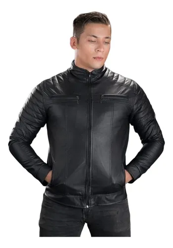 Chaqueta Cuero Sintetico Hombre