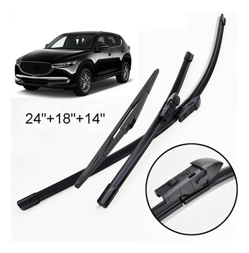 Set Plumillas Limpia Parabrisas Mazda Cx5 Cx9 Año 2016-2020