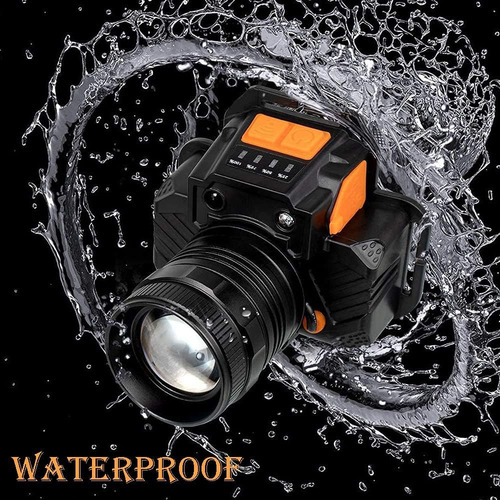 Lámpara Led Cabeza Minera Recargable Descargable Impermeable