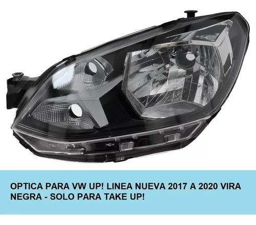 Optica Vw Up! L/ Nueva 2017 2018 2019 20 2021 Vira Negra Izq