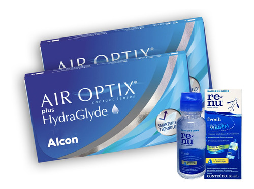 Lentes De Contato Air Optix Plus Hydraglyde - 02 Caixas