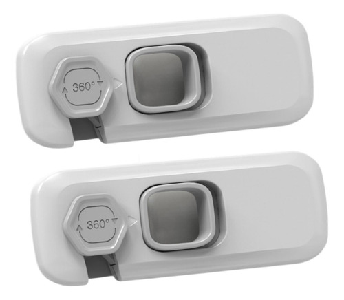 4 Set De 2 Candados Para Protección De Armarios Gris