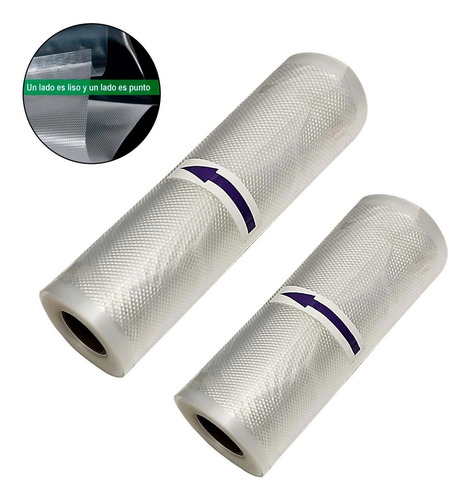 Selladora Al Vacío+2 Rollo De Bolsas Gofradas Kit-wt-d05