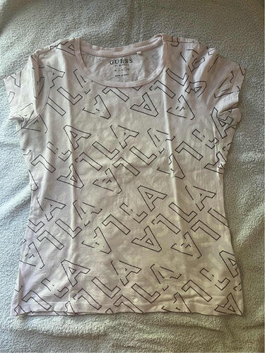 Remera Guess Original Importada Talle L Rosa Palido