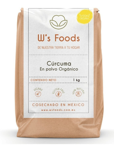 Cúrcuma Orgánica En Polvo Calidad Premium 100% Natural 1 Kg