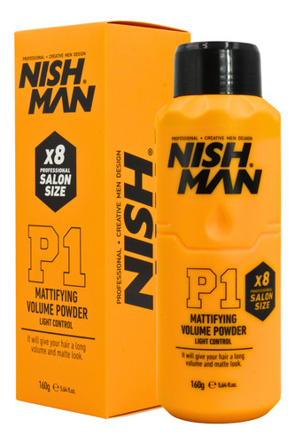 Cera Polvo Mate 160g, Peinar Volumen Control Ligero, Nishman