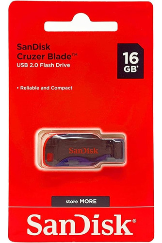 Pendrive 16gb Sandisk Usb Flash Drive Cz50 2.0 Cruzer Blade