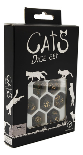 Juego De Dados Pixel Con Diseño Gato Exclusivo Q-workshop