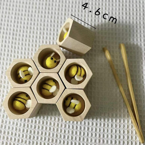 Juego De Colmena De Madera Sustentable Bee Hive Preescolar