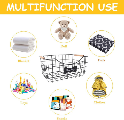 Cesta Grande Para Juguetes Para Perros,juego De 2 Contenedor