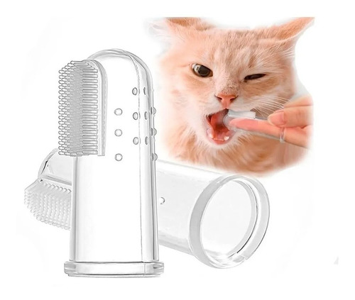 Cepillo Dental Dedal Mascota Silicona Con Estuche