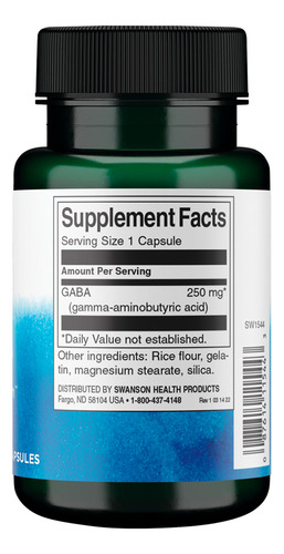 Gaba 250mg Swanson 60 Capsulas