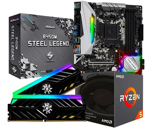 Asrock b450m steel legend ryzen 5 1600 hot sale